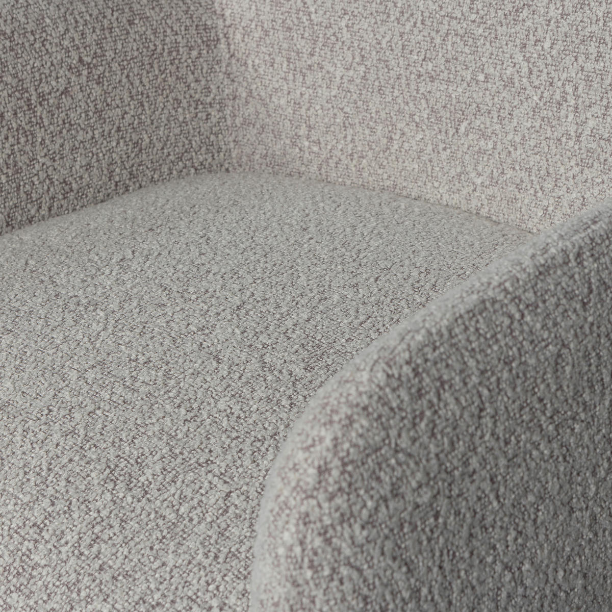 ARMLEHNSTUHL  inklusive Armlehnen Bouclé  - Greige, Design, Textil (54/83/57cm) - Livetastic