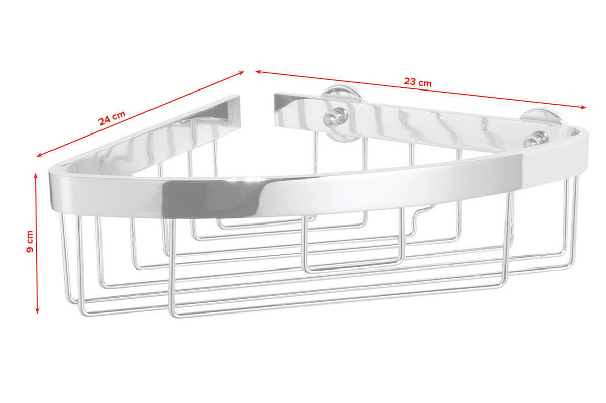DUSCHABLAGE - Chromfarben, Basics, Metall (20,5/12,5/8,7cm) - Tesa