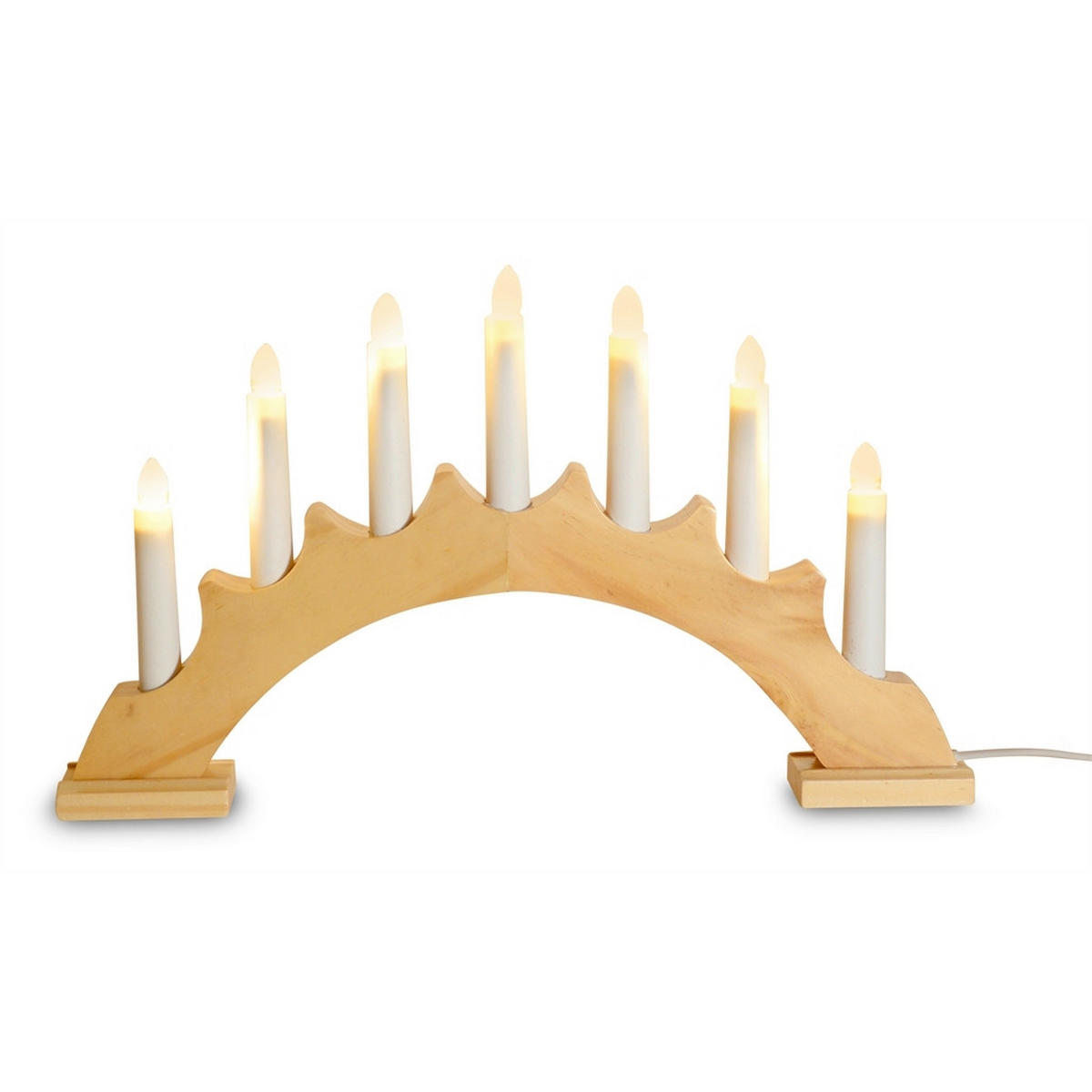 LICHTERBOGEN 4,8/24/40,4 cm   - Beige, Basics, Holz (4,8/24/40,4cm)