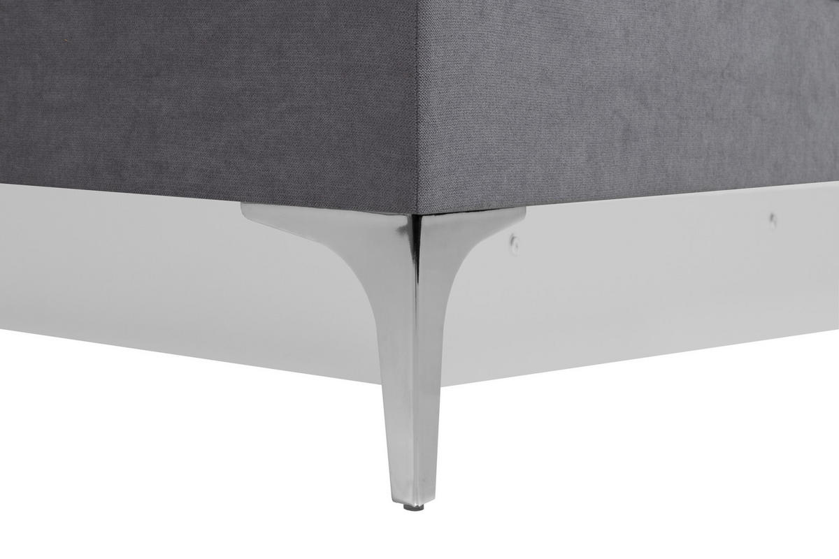 BOXSPRINGBETT 180/200 cm  in Grau  - Grau, Design, Textil/Metall (180/200cm) - Welnova