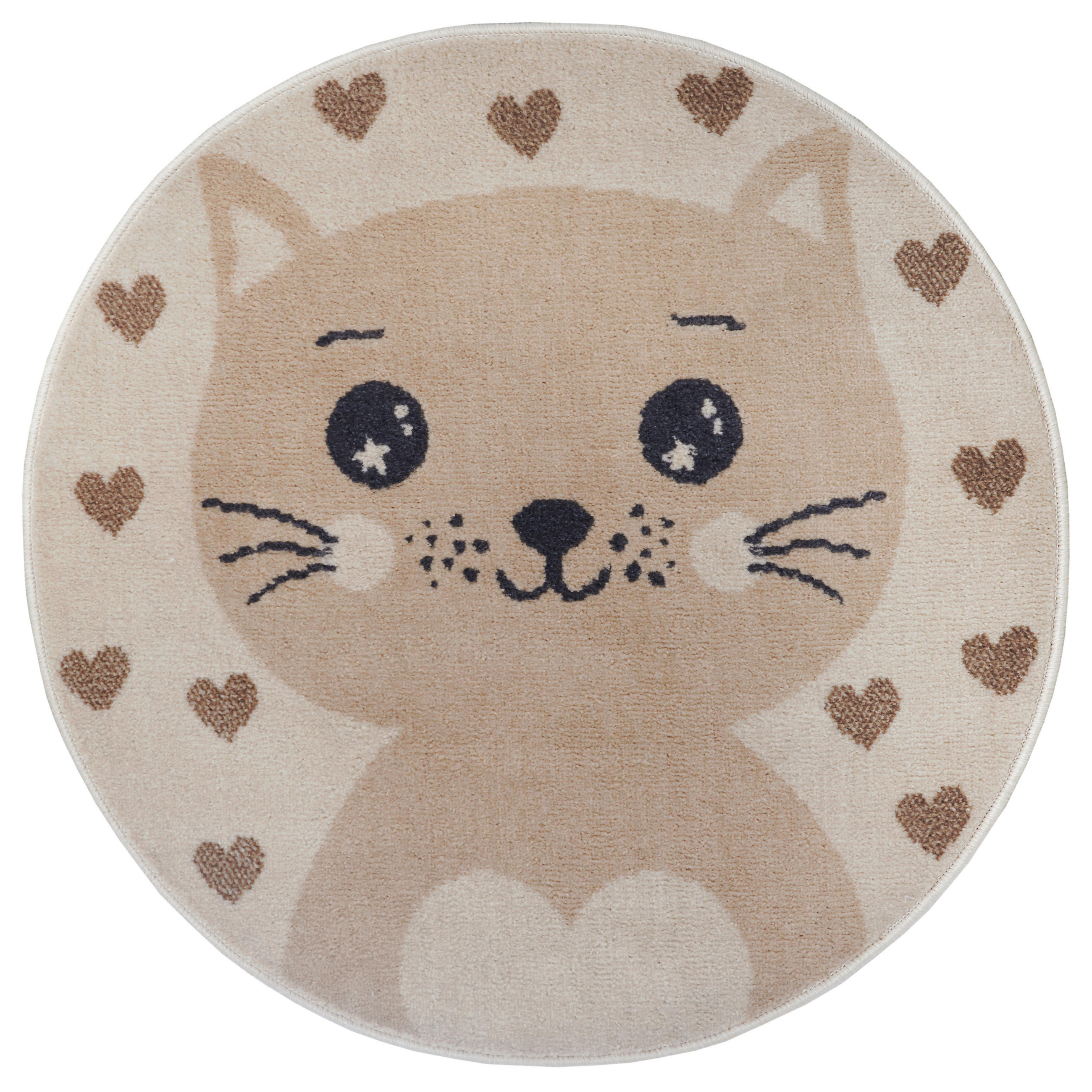KINDERTEPPICH 100 cm Adventures Katze  - Beige/Creme, Design, Kunststoff/Textil (100cm) - Hanse Home