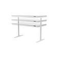 SCHREIBTISCH höhenverstellbar  - Weiß, Design, Holzwerkstoff/Kunststoff (160/80/73-118cm) - Novel