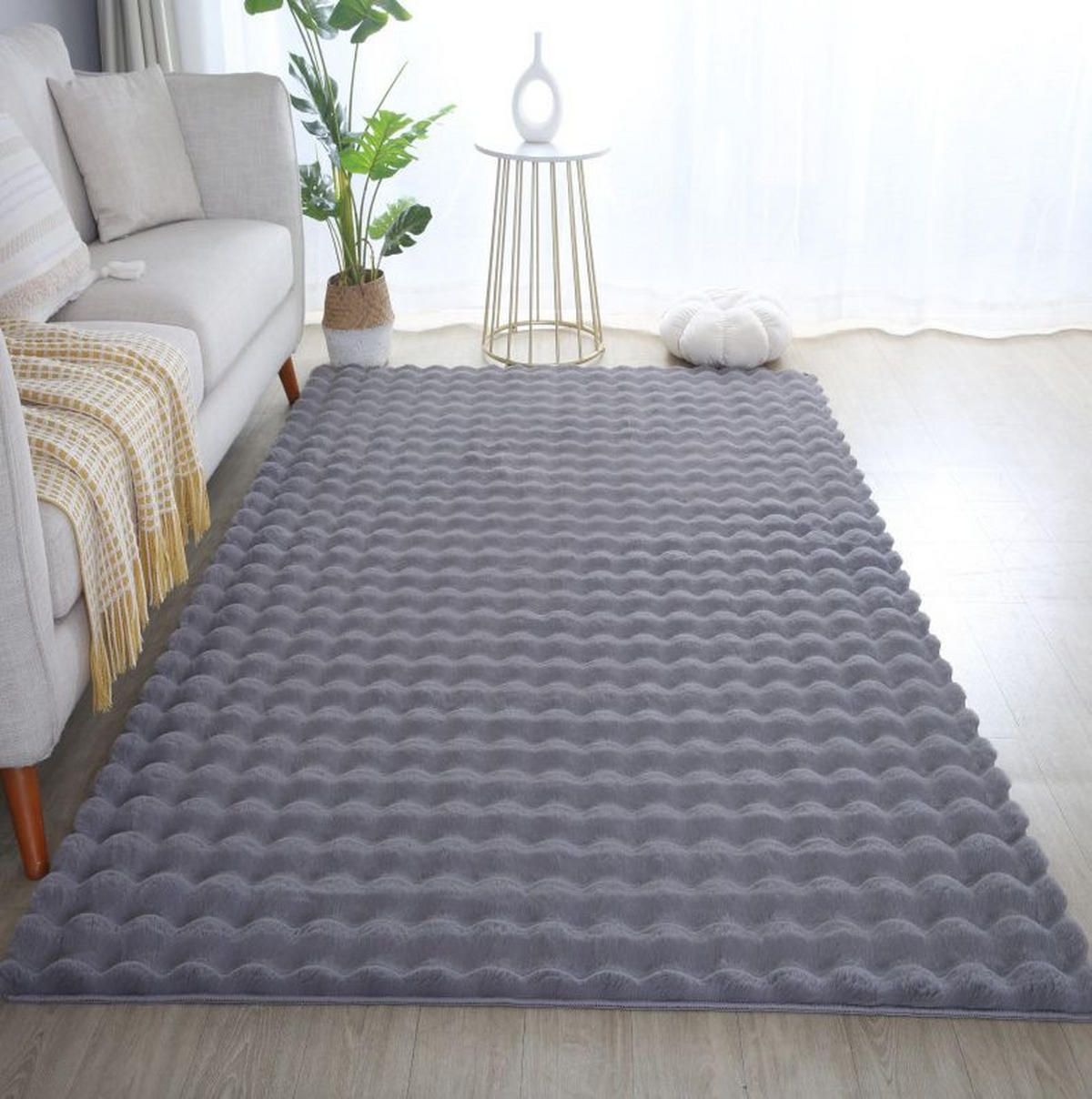 HOCHFLORTEPPICH 120/170 cm AMBIANCE Grau  - Grau, Basics, Textil (120/170cm) - Novel