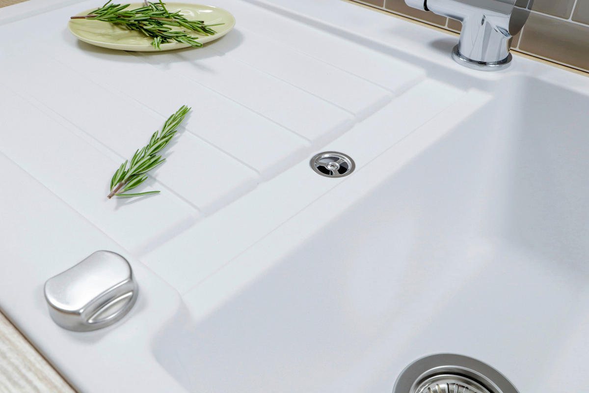 SPÜLE AUSTIN86X50W  - Weiß, Design, Stein (86/21/50cm) - Respekta