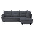 ECKSOFA Grau Bouclé  - Schwarz/Grau, Design, Textil/Metall (250/220cm) - Xora