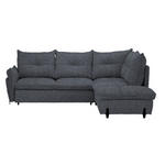 ECKSOFA in Bouclé Grau  - Schwarz/Grau, Design, Textil/Metall (250/220cm) - Xora