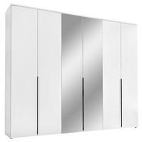 DREHTÜRENSCHRANK  in Weiß  - Schwarz/Weiß, MODERN, Glas/Holzwerkstoff (270/225/52cm) - Carryhome