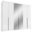 DREHTÜRENSCHRANK  in Weiß  - Schwarz/Weiß, MODERN, Glas/Holzwerkstoff (270/225/52cm) - Carryhome