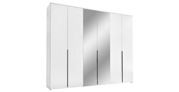 DREHTÜRENSCHRANK  in Weiß  - Schwarz/Weiß, MODERN, Glas/Holzwerkstoff (270/225/52cm) - Carryhome