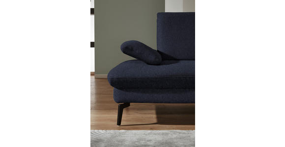 ECKSOFA in Chenille, Mikrofaser Anthrazit 299/157 cm - Anthrazit/Schwarz, Design, Textil/Metall (299/157cm) - Dieter Knoll
