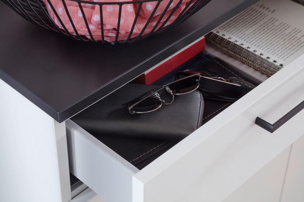 GARDEROBE 5-teilig  in 250/200/38 cm  - Anthrazit/Weiß, KONVENTIONELL, Holzwerkstoff (250/200/38cm) - Moderano