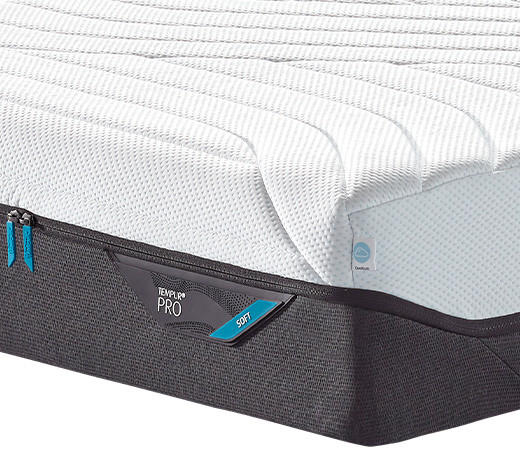VISCOMATRATZE Pro® Coolquilt 100/200 cm Höhe ca. 23 cm  - Anthrazit/Weiß, Basics, Textil (100/200cm) - Tempur