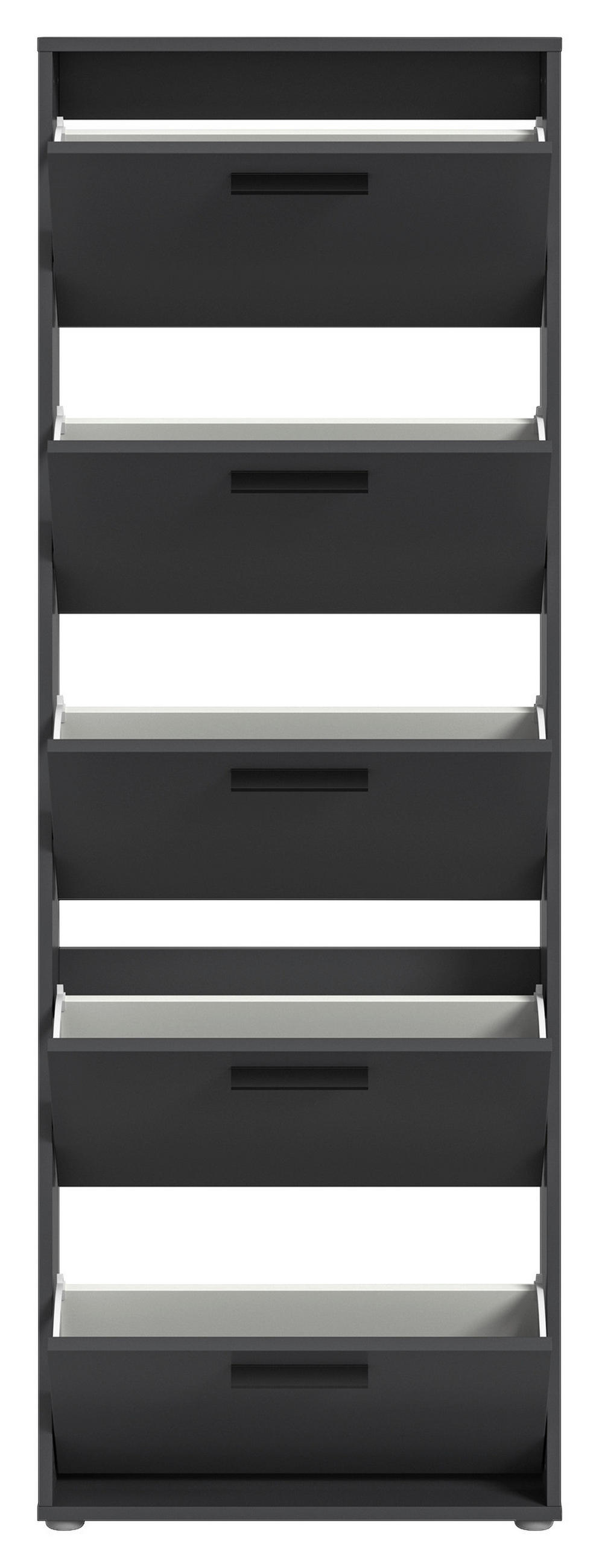OMARA Z LOPUTAMI ZA ČEVLJE antracit - srebrne barve/črna, Design, umetna masa/leseni material (59/169cm) - Carryhome