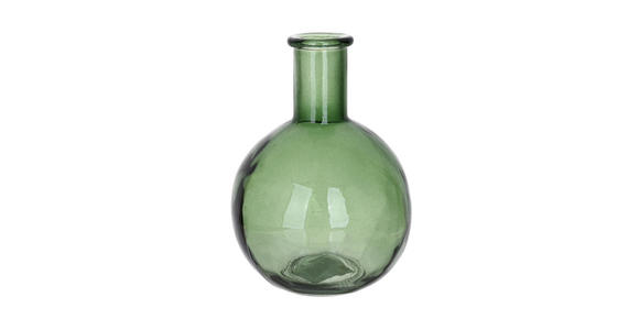 VASE 19 cm - Grün, Trend, Glas (13,5/19cm) - Ambia Home