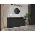 SIDEBOARD  in 195/88/38 cm  - Anthrazit/Schwarz, Basics, Holzwerkstoff/Kunststoff (195/88/38cm) - Xora