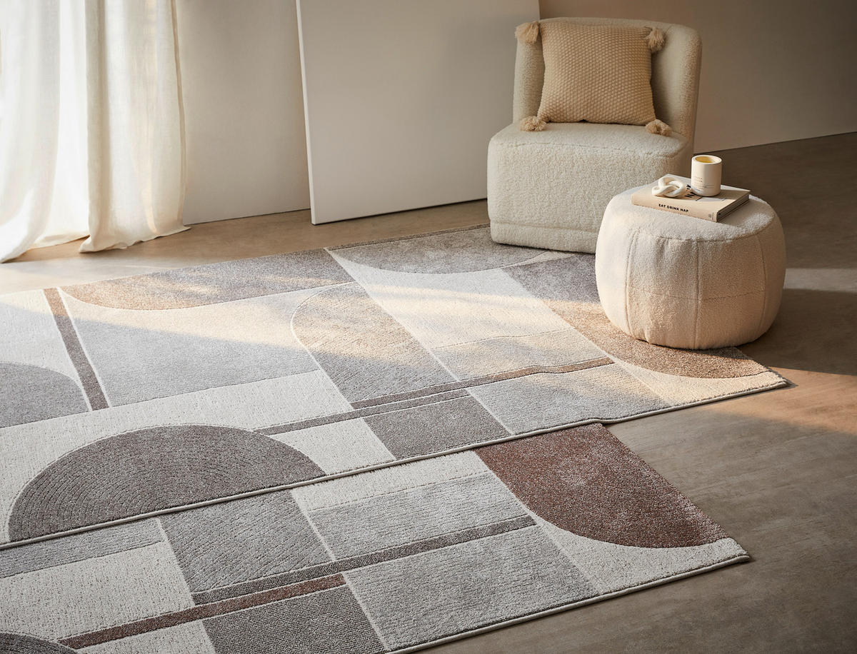 WEBTEPPICH 160/230 cm Valencia Grau, Hellgrau, Dunkelgrau  - Dunkelgrau/Hellgrau, Design, Textil (160/230cm) - Novel