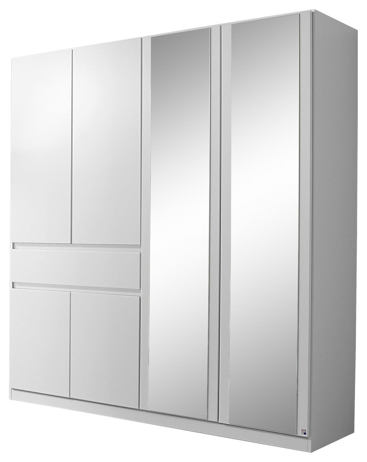 DREHTÜRENSCHRANK in Weiss  - Weiss, Design, Glas/Holzwerkstoff (181/197/54cm) - Rauch Möbel
