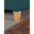POLSTERBETT Matratze, Lattenrost, Bettkasten Buchefarben, Petrol 180/200 cm  - Buchefarben/Petrol, Design, Holz/Textil (180/200cm) - Valnatura