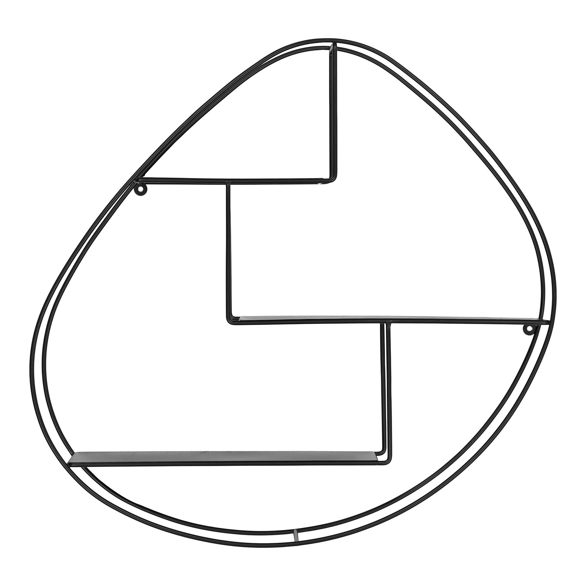 WANDREGAL Schwarz  - Schwarz, Design, Metall (60/60/12cm)