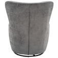 SESSEL in Chenille Anthrazit  - Anthrazit/Schwarz, Design, Textil/Metall (80/100/85cm) - Carryhome