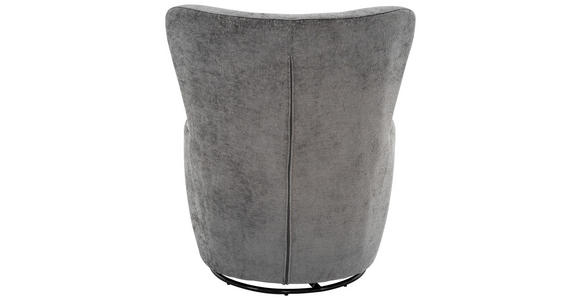 SESSEL in Chenille Anthrazit - Anthrazit/Schwarz, Design, Textil/Metall (80/100/85cm) - Carryhome