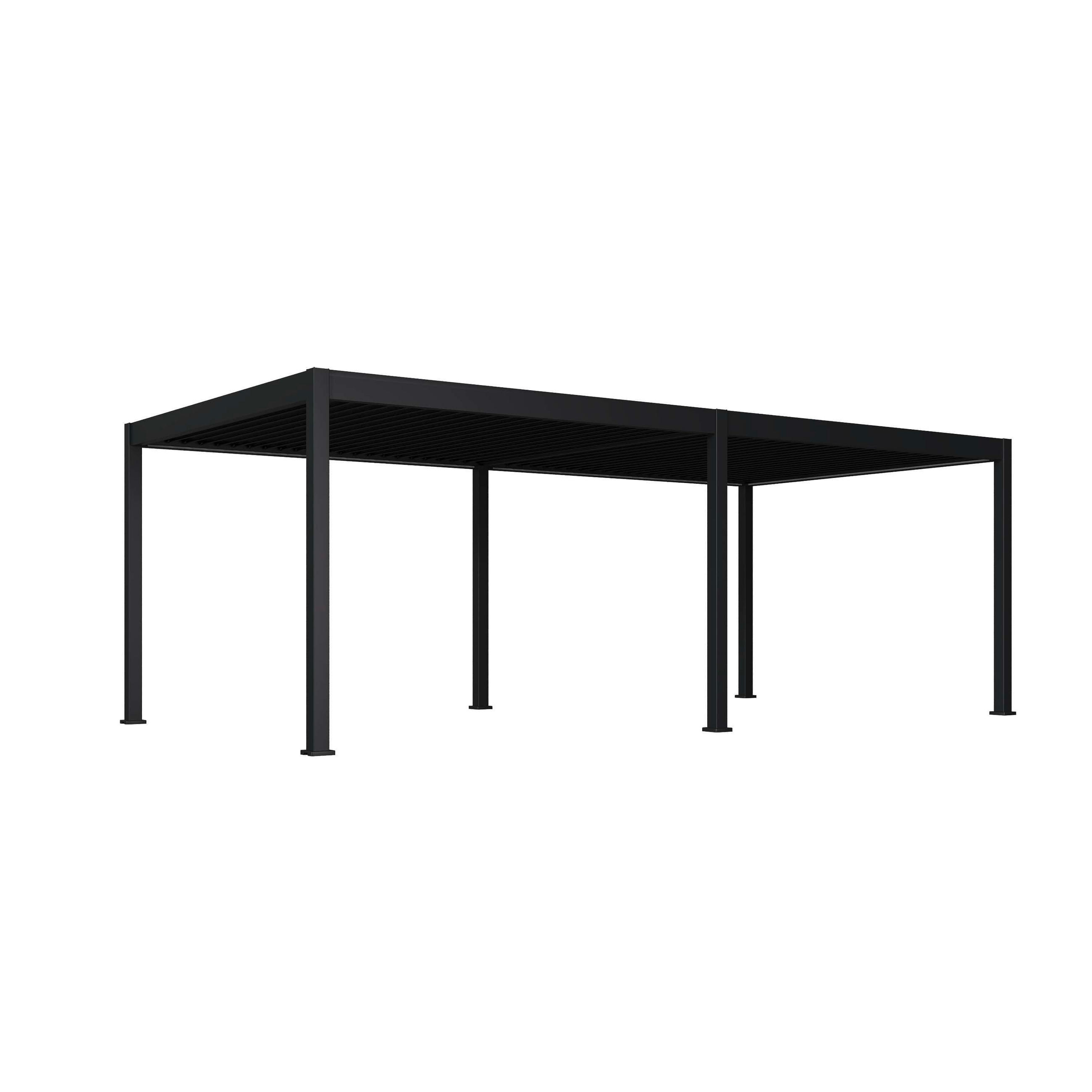 PERGOLA 720/255/360 cm Aluminium  - Anthrazit, Basics, Metall (720/255/360cm) - Gardenson