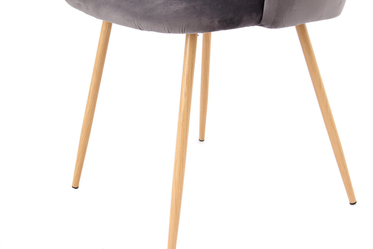 STUHL-SET 2 Stück  in Stahl  - Grau, Design, Kunststoff/Metall (54/84/56cm) - Kayoom