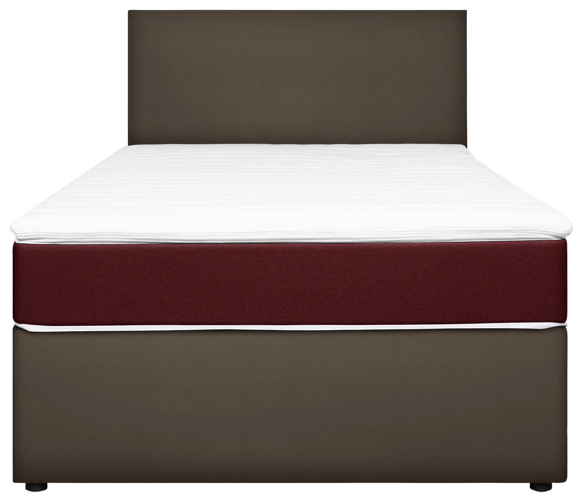 BOXBETT 120/200 cm  in Grau, Rot  - Rot/Grau, KONVENTIONELL, Holz/Holzwerkstoff (120/200cm) - MID.YOU