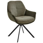 ARMLEHNSTUHL  in Eisen Webstoff, Mikrofaser  - Schwarz/Grün, Design, Textil/Metall (62/83,5/65cm) - Valnatura