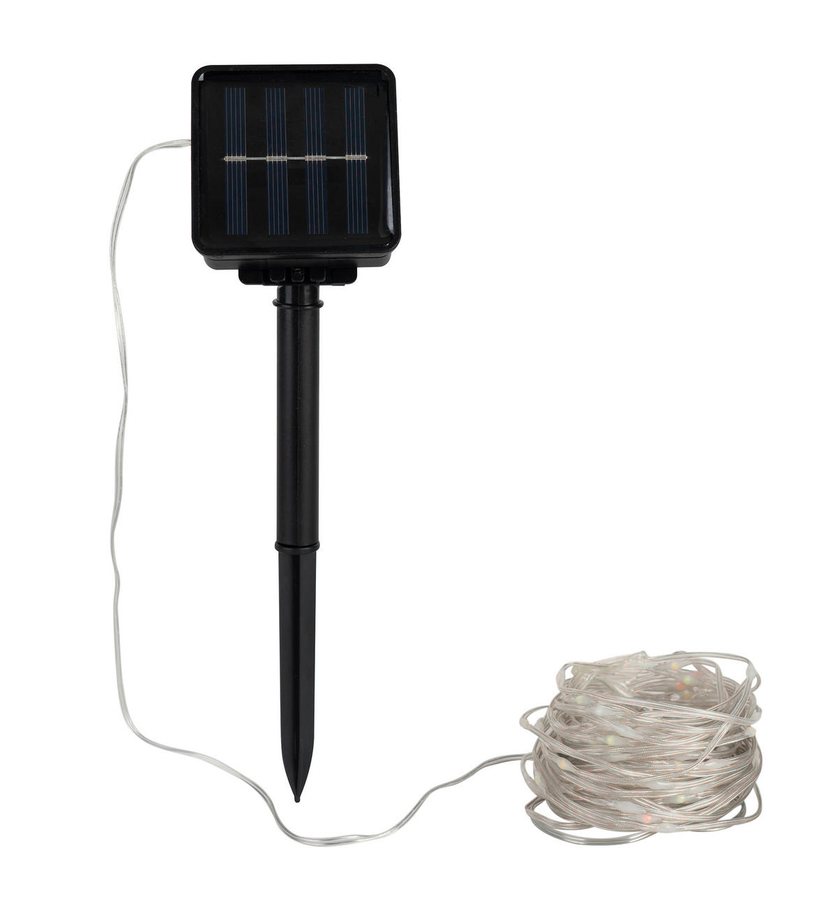 SOLÁRNE SVIETIDLO, 1109 cm - číra/čierna, Basics, plast (1109cm) - Ambia Garden