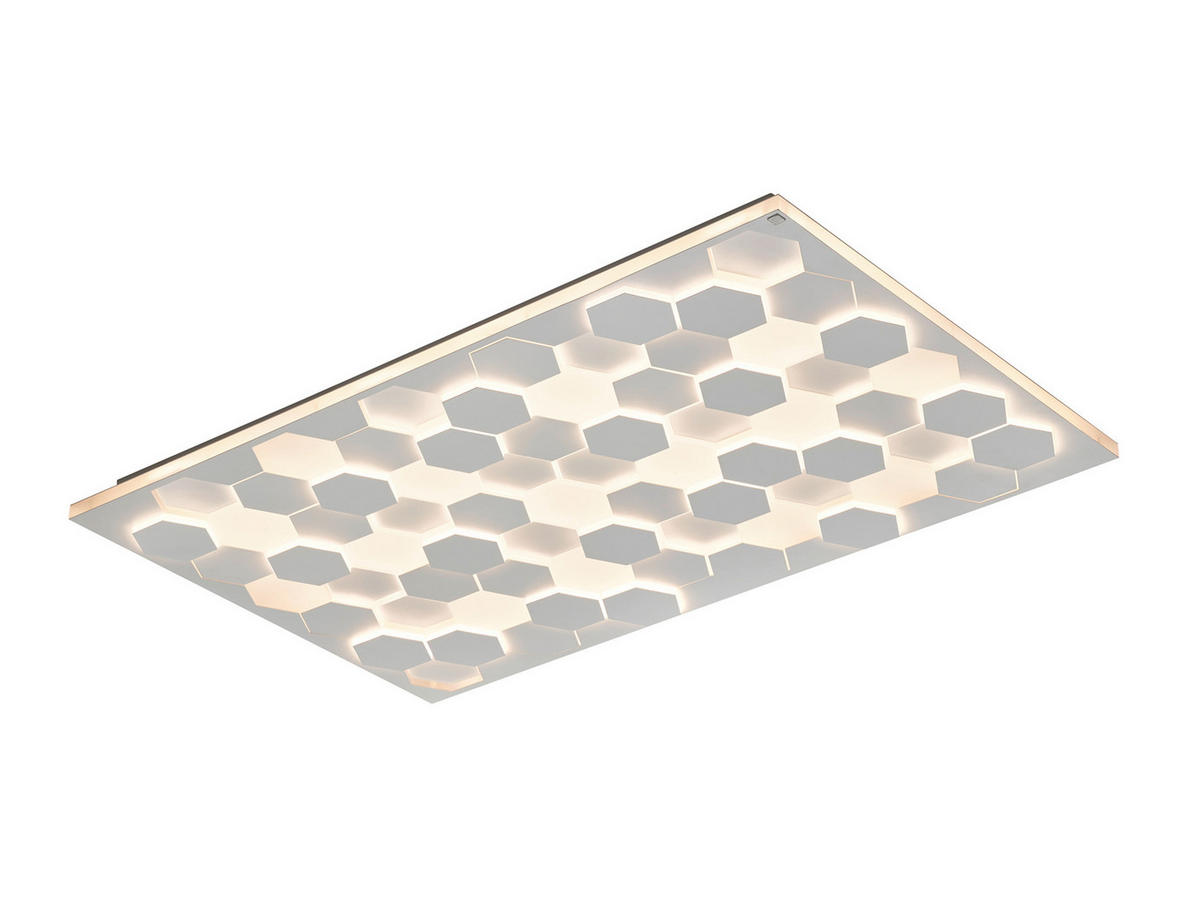 LED-DECKENLEUCHTE - Weiß, Design, Metall (70/115/7,5cm) - Cinque
