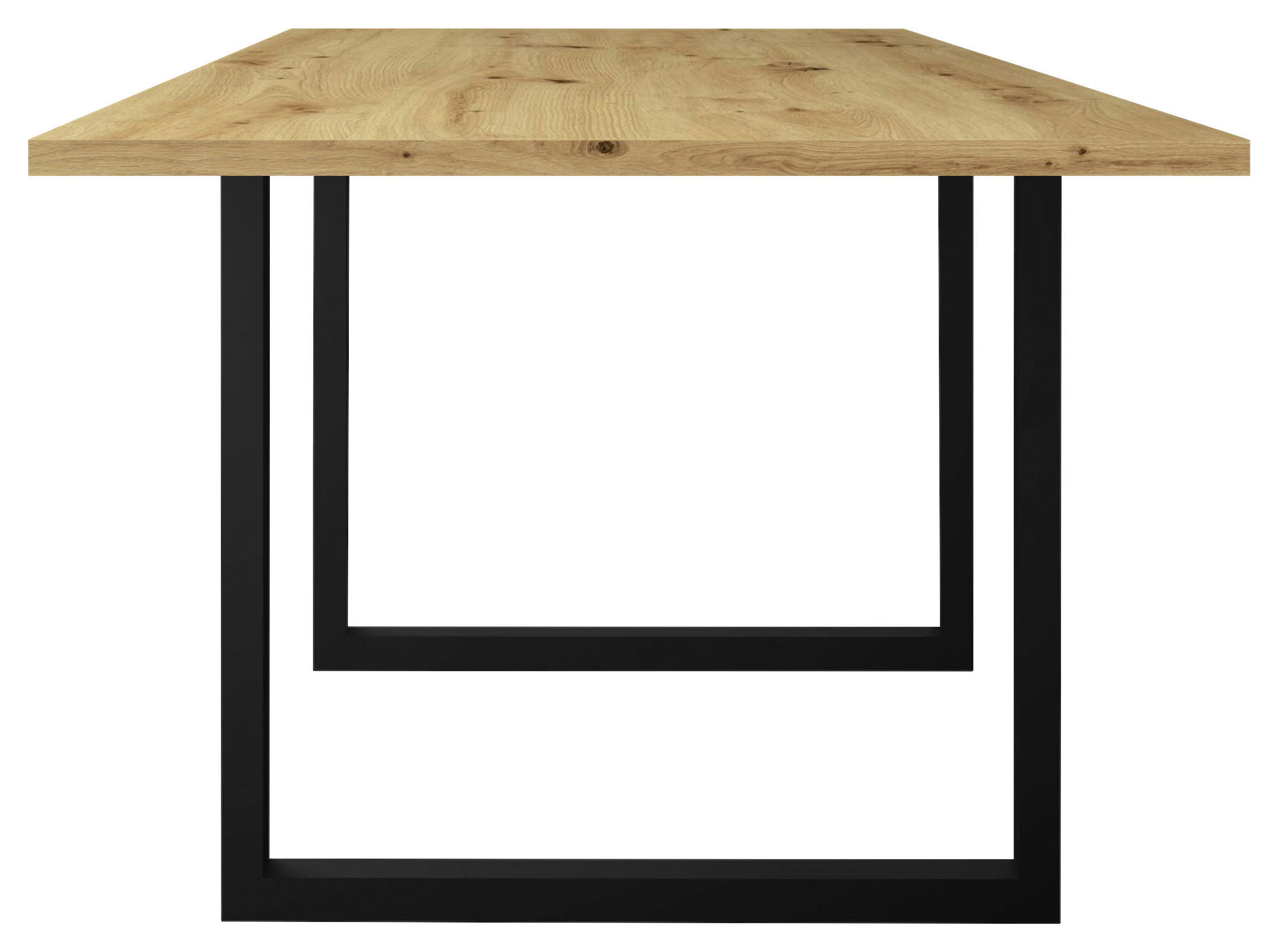 ESSTISCH rechteckig Schwarz, Eichefarben  - Eichefarben/Schwarz, MODERN, Holzwerkstoff/Metall (160/90/78cm) - Livetastic