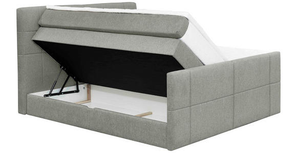 BOXSPRINGBETT 180/200 cm  in Grau  - Grau, KONVENTIONELL, Textil (180/200cm) - Carryhome