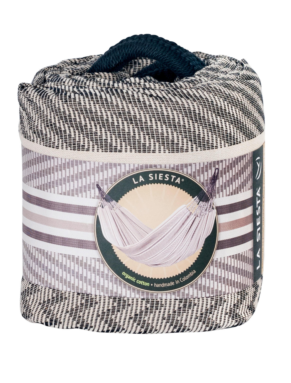 HÄNGEMATTE kingsize org.cotton  - Dunkelgrau/Hellgrau, KONVENTIONELL, Textil (180/400cm) - La Siesta