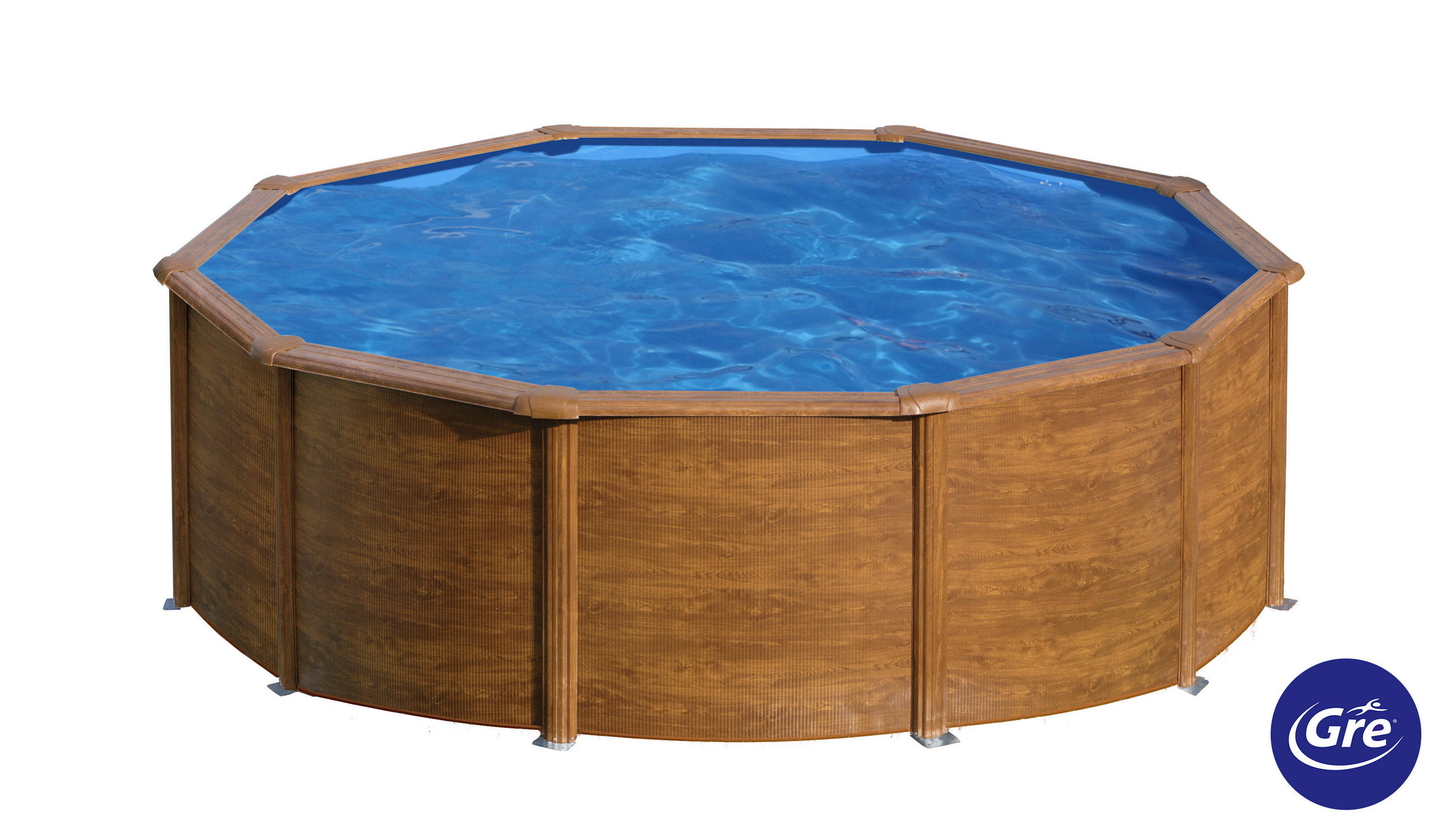 POOL-SET 2024 460/120 cm  - Braun, KONVENTIONELL, Metall (460/120cm) - Gre