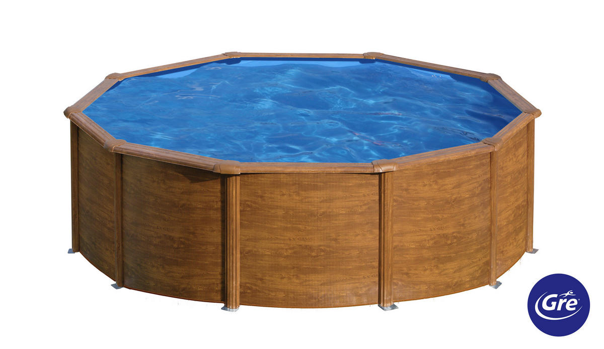 POOL-SET 2024 460/120 cm  - Braun, KONVENTIONELL, Metall (460/120cm) - Gre