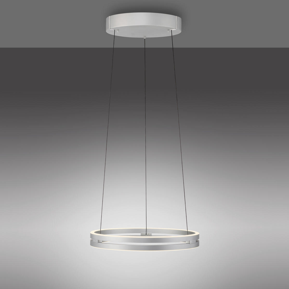 LED-PENDELLEUCHTE Pure E-Loop 50/50/350 cm   - Grau, Design, Metall (50/50/350cm) - Neuhaus PURE