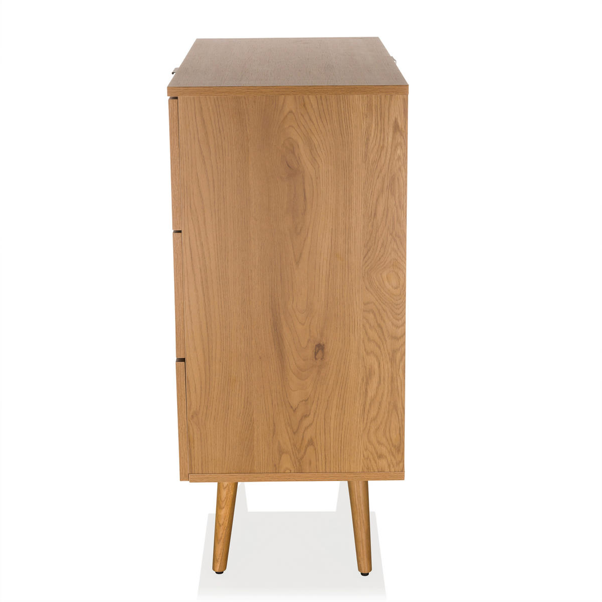 BYRÅ 80/90/40 cm  - svart/ekfärgad, Modern, trämaterial (80/90/40cm) - MID.YOU