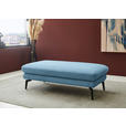 ECKSOFA  in Chenille, Flachgewebe Blau  180/284 cm  - Blau/Schwarz, Design, Textil/Metall (180/284cm) - Dieter Knoll