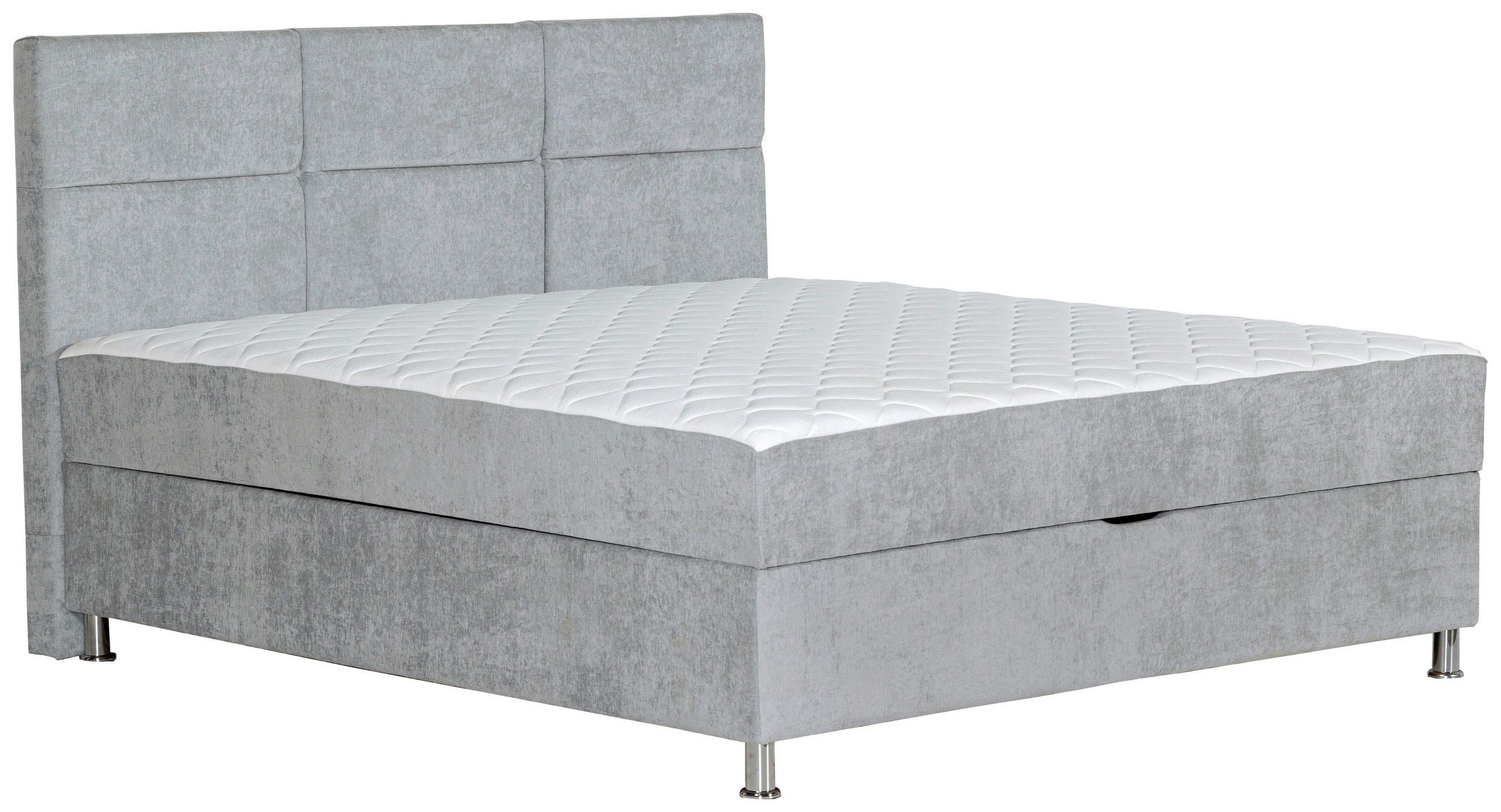BOX KREVET 140/200 cm     svijetlo siva  - boje kroma/svijetlo siva, Moderno, drvni materijal/drvo (140/200cm) - Ti'me