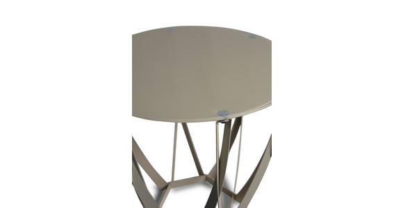 BEISTELLTISCH 50/50/50 cm Creme rund  - Creme, Basics, Glas/Metall (50/50/50cm) - Xora