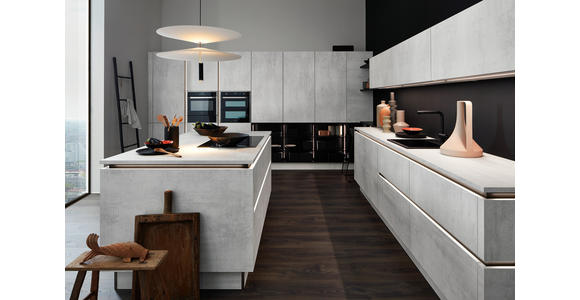 EINBAUKÜCHE - Grau, Design, Holzwerkstoff - Dieter Knoll