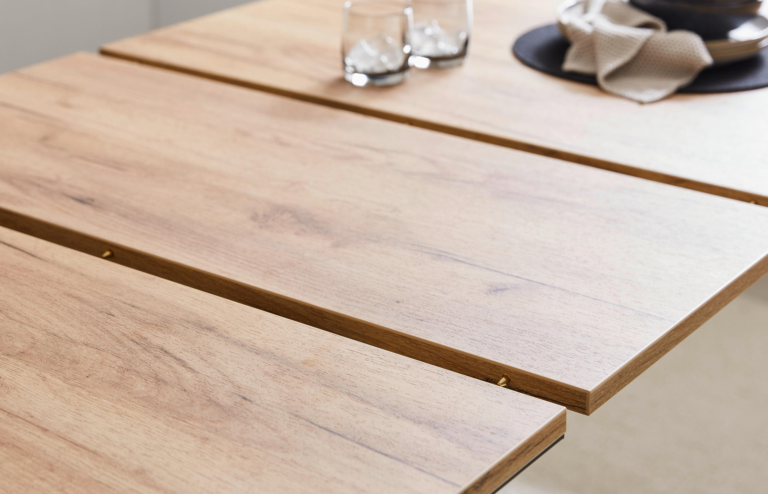 ESSTISCH in Holzwerkstoff 140-180/90/76 cm  - Eichefarben/Schwarz, Design, Holzwerkstoff (140-180/90/76cm) - Valdera