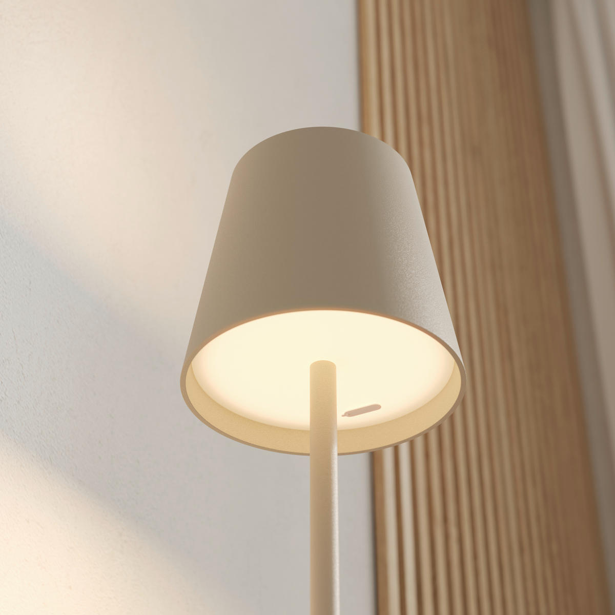 PORTABEL GOLVLAMPA Lauderdale 22/130 cm    - sandfärgad, Design, metall/plast (22/130cm) - Novel