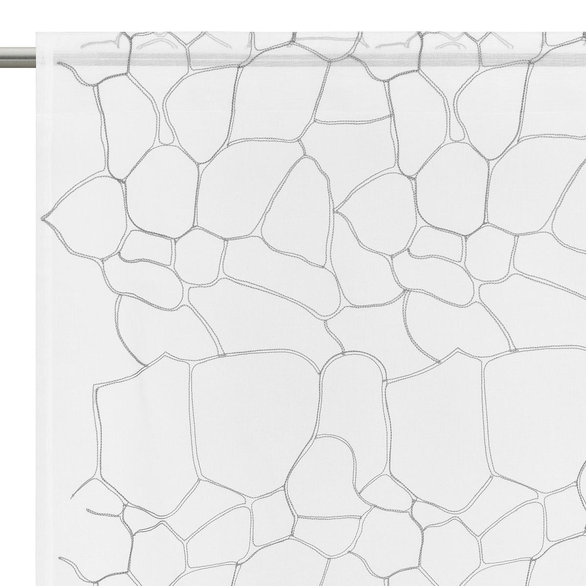 FERTIGVORHANG  halbtransparent  140/245 cm  2 Stück  - Weiß/Grau, Design, Textil (140/245cm) - Esposa