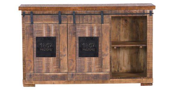 SIDEBOARD in 145/85/45 cm - Schwarz/Naturfarben, KONVENTIONELL, Holz/Holzwerkstoff (145/85/45cm) - Landscape