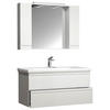 BADEZIMMER 3-teilig  in 100 cm  - Weiss, Modern, Glas/Keramik (100cm) - MID.YOU