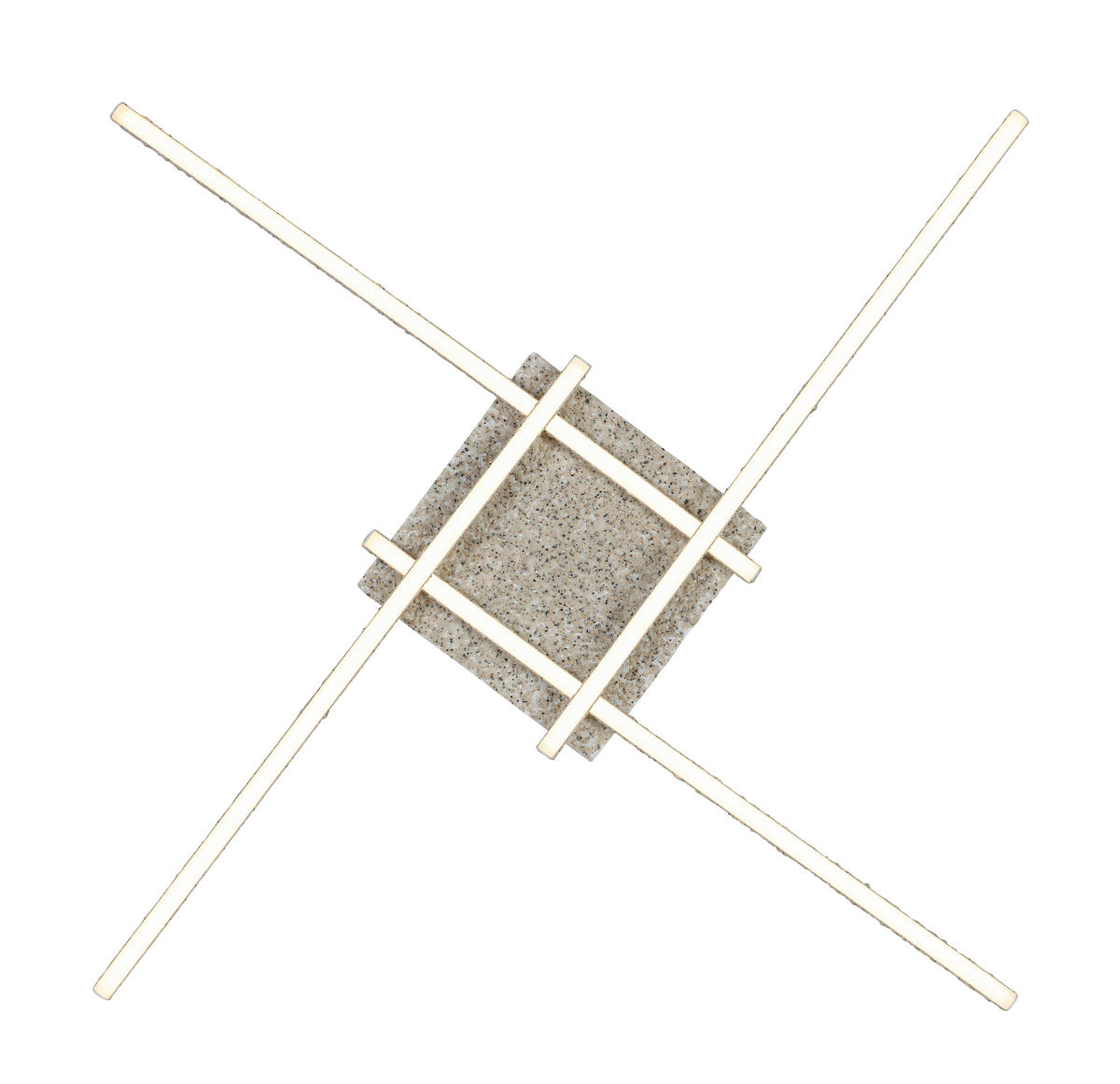 DECKENLEUCHTE 80/80/6,5 cm  - Weiß, Trend, Kunststoff/Metall (80/80/6,5cm) - Collett's Monde