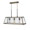 HÄNGELEUCHTE Voyager 65/100/20 cm   - Messingfarben, MODERN, Glas/Metall (65/100/20cm) - Searchlight