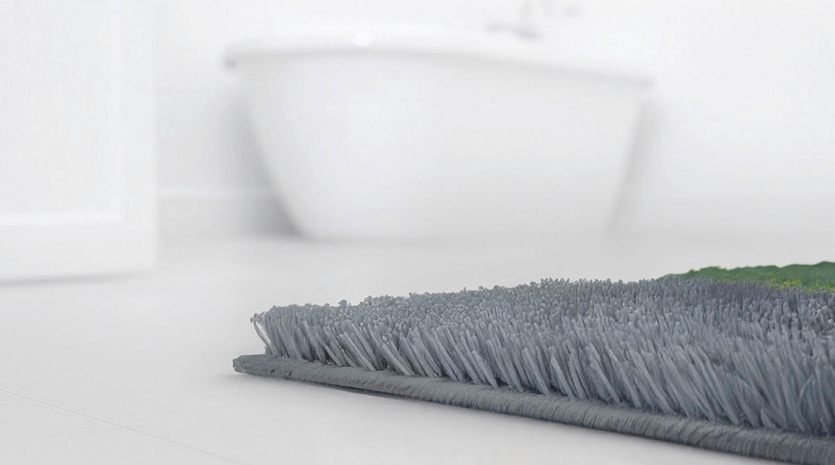 BADEMATTE Grün 60/100 cm  - Grün, Design, Kunststoff/Textil (60/100cm) - Grund